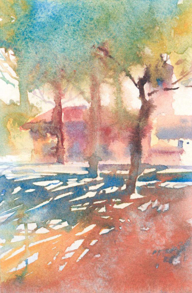 Beautiful watercolor painting by Otto C.